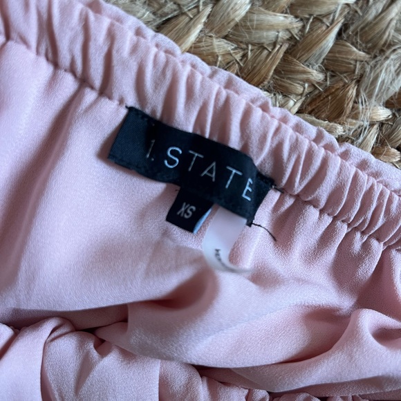 STATE Strapless ruffled tiered maxi dress in Blush- XS - Picture 4 of 4